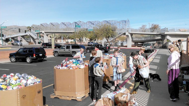 Boy Scout food drive